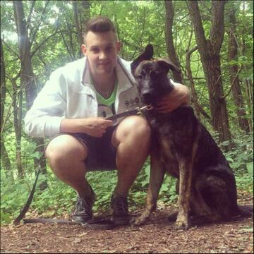 Kuba und ich beim Training